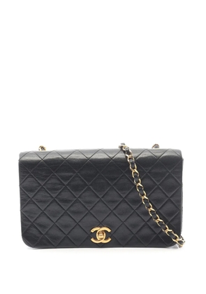 CHANEL Pre-Owned 1989-1991 CC Quilted Lambskin Full Flap crossbody bag - Black
