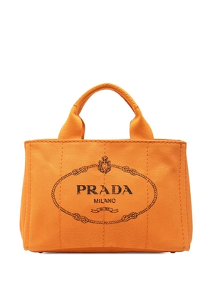 Prada Pre-Owned 2013-2026 Small Canvas Canapa Logo satchel - Orange