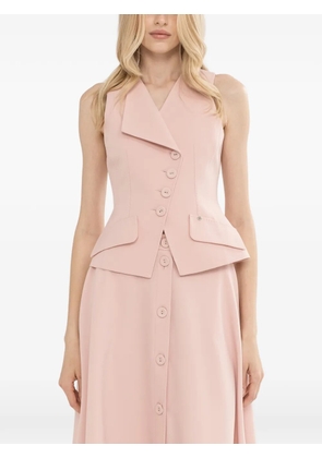 NISSA button tailored vest - Pink