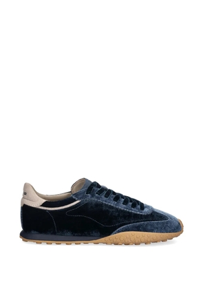 Hoff velvet lace-up sneakers - Blue