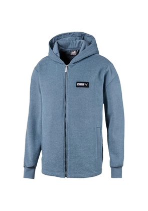 PUMA hooded zip t-shirt - Blue