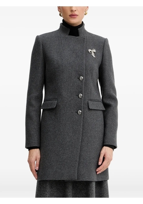 Morgan bow-embellished coat - Grey