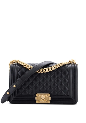 CHANEL Pre-Owned Boy Flap Bag Quilted Caviar Old Medium crossbody bag - Black