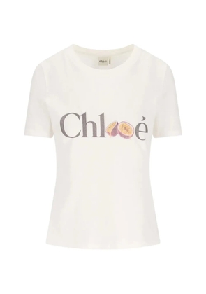 Chloé passion-fruit print cotton T-shirt - White
