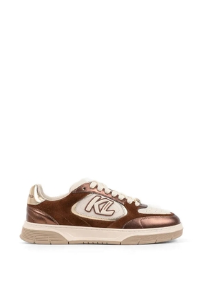 Karl Lagerfeld logo-detail suede sneakers - Brown