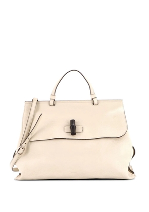 Gucci Pre-Owned Bamboo Daily Top Handle Bag Leather Large satchel - Neutrals