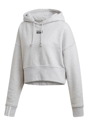 adidas 3-stripes cropped hoodie - Grey