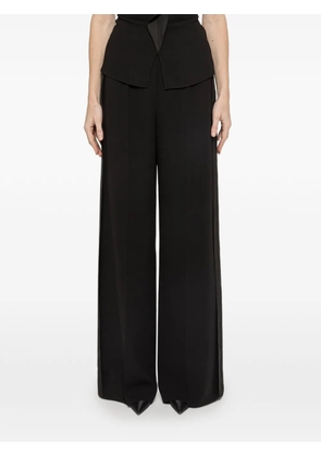 NISSA high-rise wide-leg trousers - Black