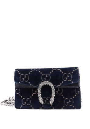 Gucci Pre-Owned Dionysus Bag GG Velvet Super Mini crossbody bag - Blue