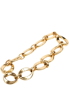 CHANEL Pre-Owned 1980 Gold Plated Oval Chain Link Choker Necklace costume necklace