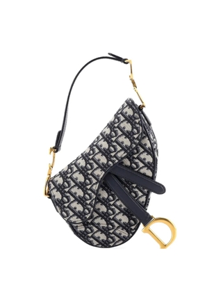 Christian Dior Pre-Owned Saddle Handbag Oblique Canvas Mini shoulder bag - Blue