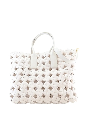 Bottega Veneta Pre-Owned 2012-2026 Canvas Window Woven satchel - Brown