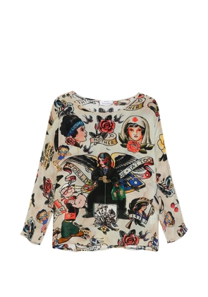 The Artistylist Singer pattern blouse - Grey