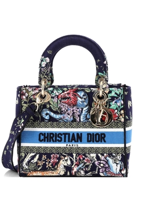Christian Dior Pre-Owned Lady D-Lite Bag Embroidered Canvas Medium satchel - Blue