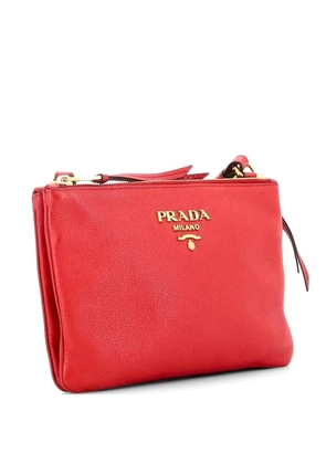 Prada Pre-Owned Double Zip Vitello Daino Small crossbody bag - Red