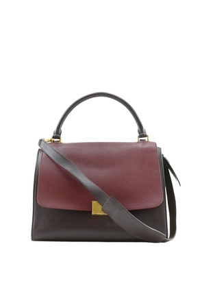 Celine Pre-Owned 2010-2026 Medium Tricolor Calfskin and Suede Trapeze satchel - Brown