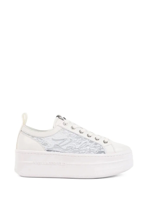 Karl Lagerfeld lace-detail platform sneakers - White