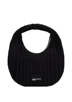 Karl Lagerfeld Jeans pleated-details shoulder bag - Black