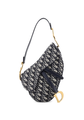 Christian Dior Pre-Owned Saddle Handbag Oblique Canvas Medium shoulder bag - Blue