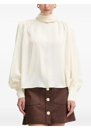 Bardot Revana bow blouse - Neutrals