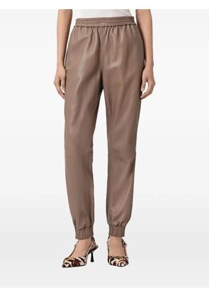 AllSaints Jen elasticated leather trousers - Neutrals