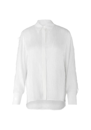 Peserico fringe-embellishment shirt - White