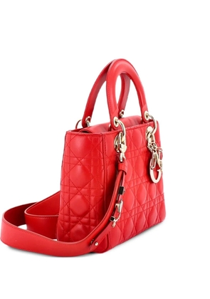 Christian Dior Pre-Owned My Lady Dior Bag Cannage Quilt Lambskin satchel - Red