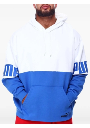 PUMA Power Colorblock kangaroo pocket hoodie - White