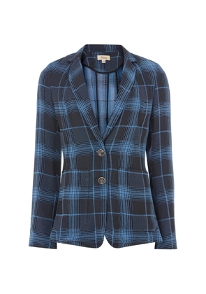 Temperley London plaid button plath jacket - Blue