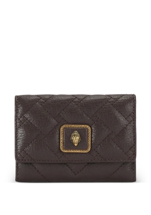 Kurt Geiger London quilted leather card holder - Brown