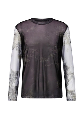 LUEDER two-tone long-sleeve T-shirt - Black