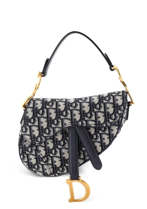 Christian Dior Pre-Owned Saddle Handbag Oblique Canvas Mini shoulder bag - Blue
