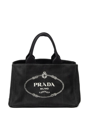 Prada Pre-Owned Canapa logo-appliqué tote bag - Black