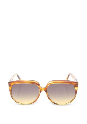 Celine Pre-Owned 2020s geometric-frame sunglasses - Brown