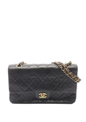 CHANEL Pre-Owned 1994-1996 Double Flap diamond-quilting shoulder bag - Black
