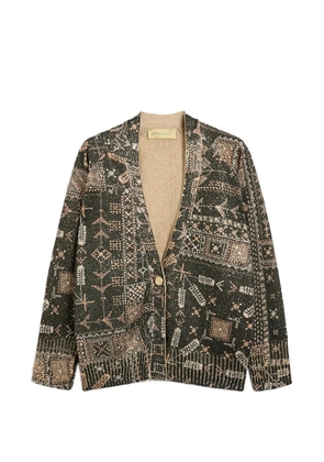 Momoni Eduardo printed-sequin cardigan - Black