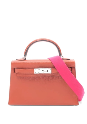Hermès Pre-Owned 2022 mini Kelly leather tote bag - Orange