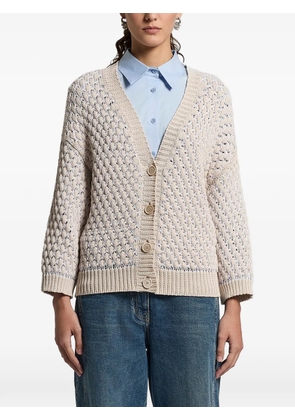 Peserico textured buttoned cardigan - Neutrals