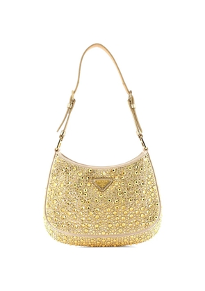 Prada Pre-Owned Cleo Shoulder Bag Crystal Embellished Satin Small crossbody bag - Neutrals