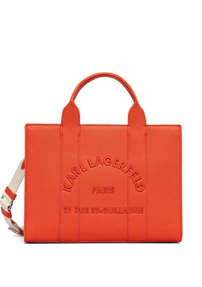 Karl Lagerfeld embossed tote bag - Orange