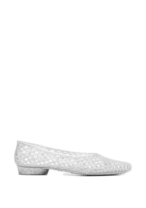 HEAVENLY JELLY open-work ballet flats - Silver
