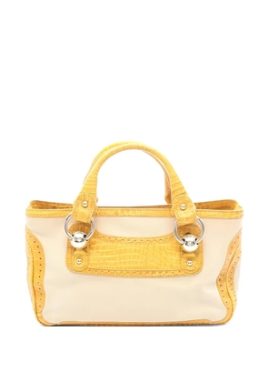Celine Pre-Owned 2010s Boogie croc-embossed bag handbag - Neutrals