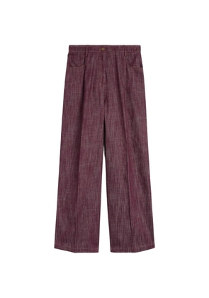 Momoni pleated wide-leg trousers - Purple