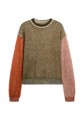Momoni Alma colour-block ribbed sweater - Green