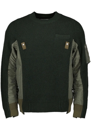 sacai knitted jumper - Green