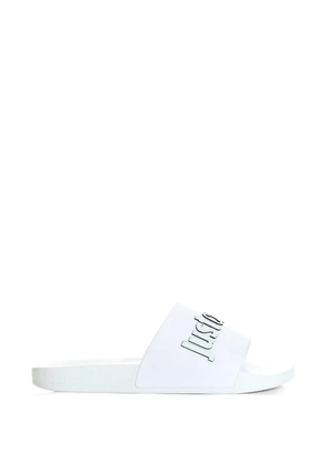 Just Cavalli logo-lettering slides - White