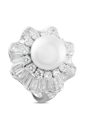 LB Exclusive diamond and pearl ring - Silver