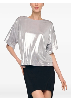Norma Kamali boxy short-sleeve T-shirt - Silver