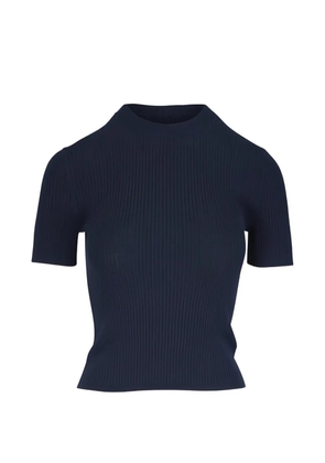 Nili Lotan Dorset ribbed short-sleeved top - Blue