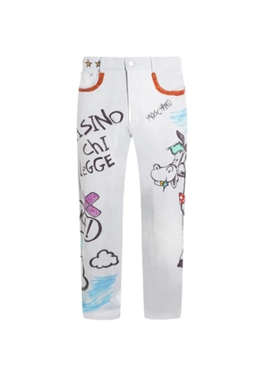 Moschino print jeans - Blue